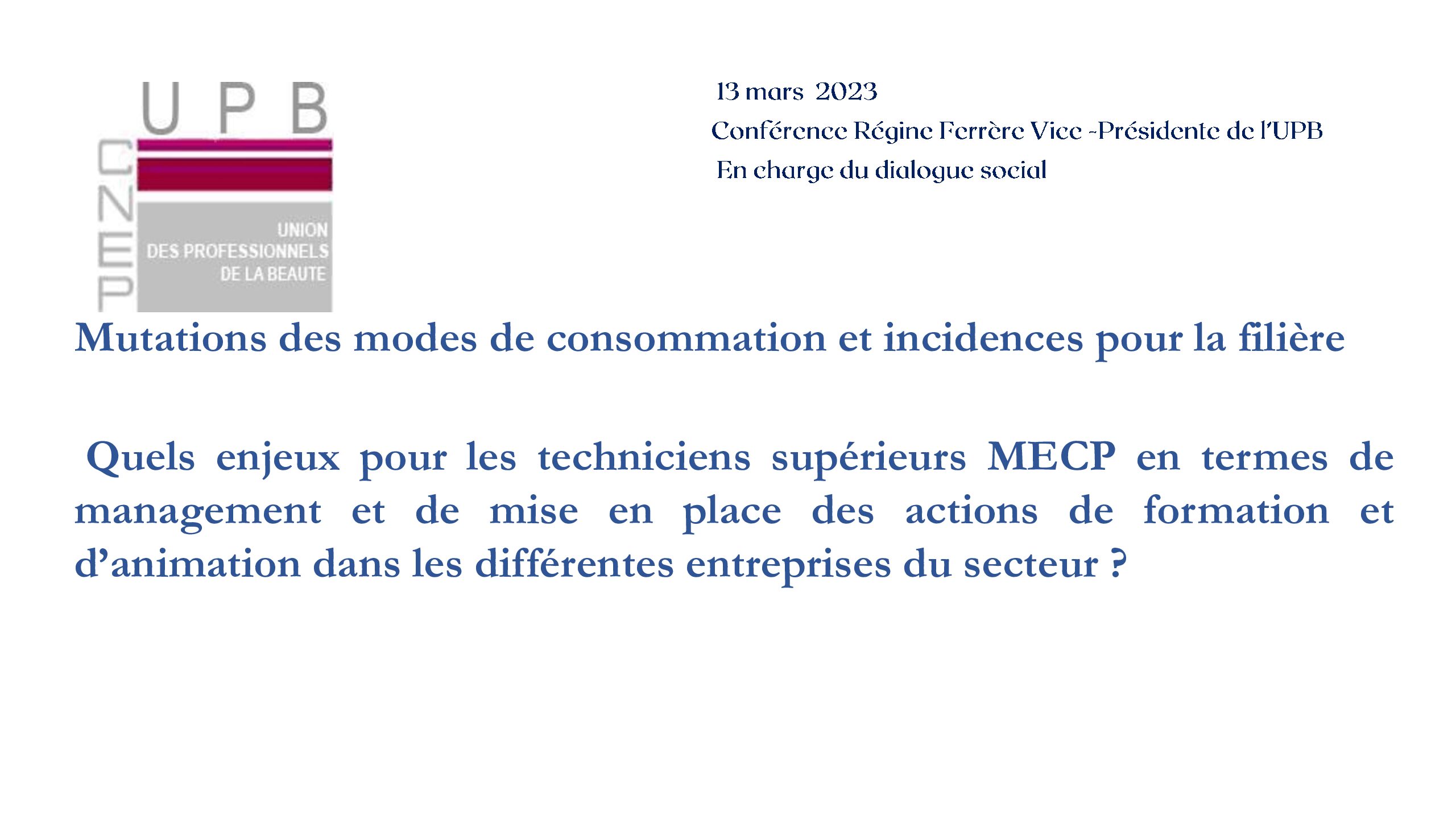 13 MARS 2023 JOURNEE EDUCATION NATIONALE DES INSPECTRICES POUR BTS MECP