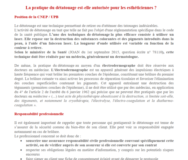 07 04 2025 COMMUNIQUE DE PRESSE DETATOUAGE AU LASER