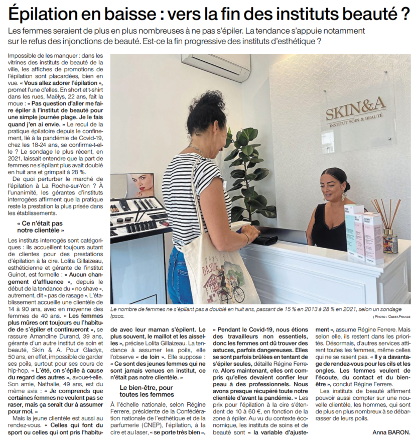 Épilation en baisse : vers la fin des instituts beauté ?